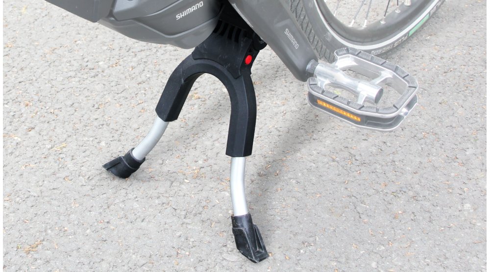 Béquille double vélo repliable sur le côté et hauteur ajustable