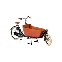 Le biporteur Bakfiets Confort avec un cadre couleur noire