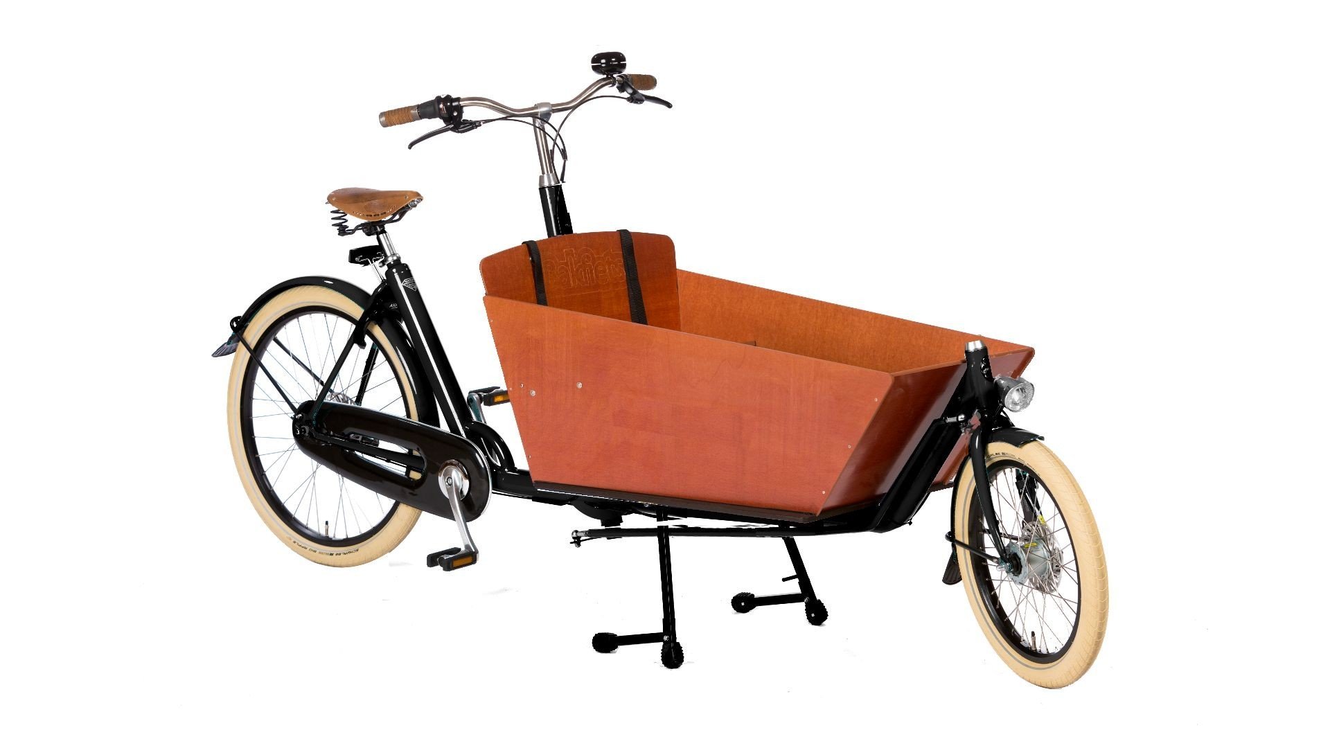 Le biporteur Bakfiets Confort avec un cadre couleur noire