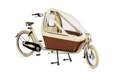 Biporteur Bakfiets Confort avec protection pluie assortie au cadre