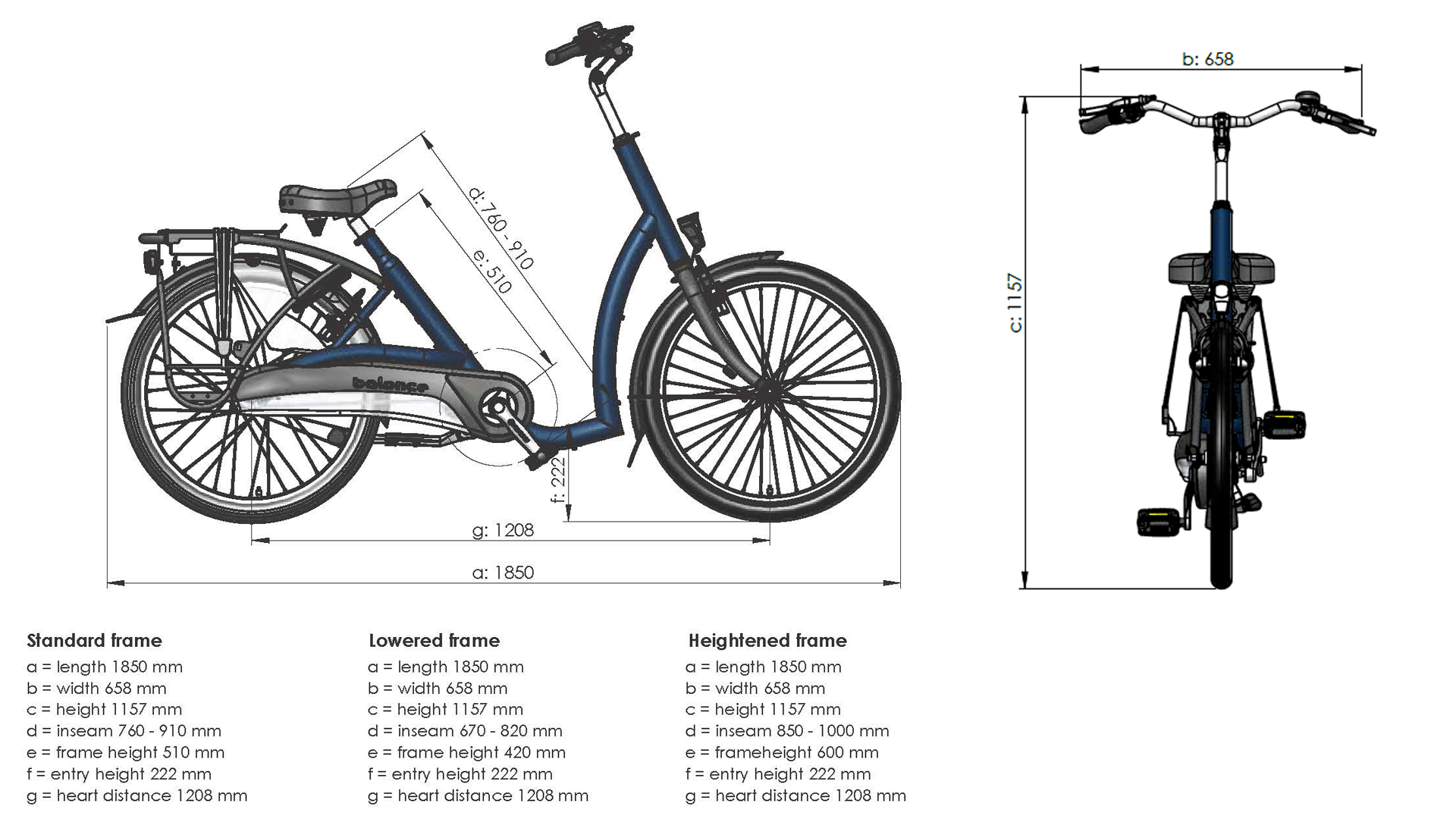 Dimensions du velo Balance