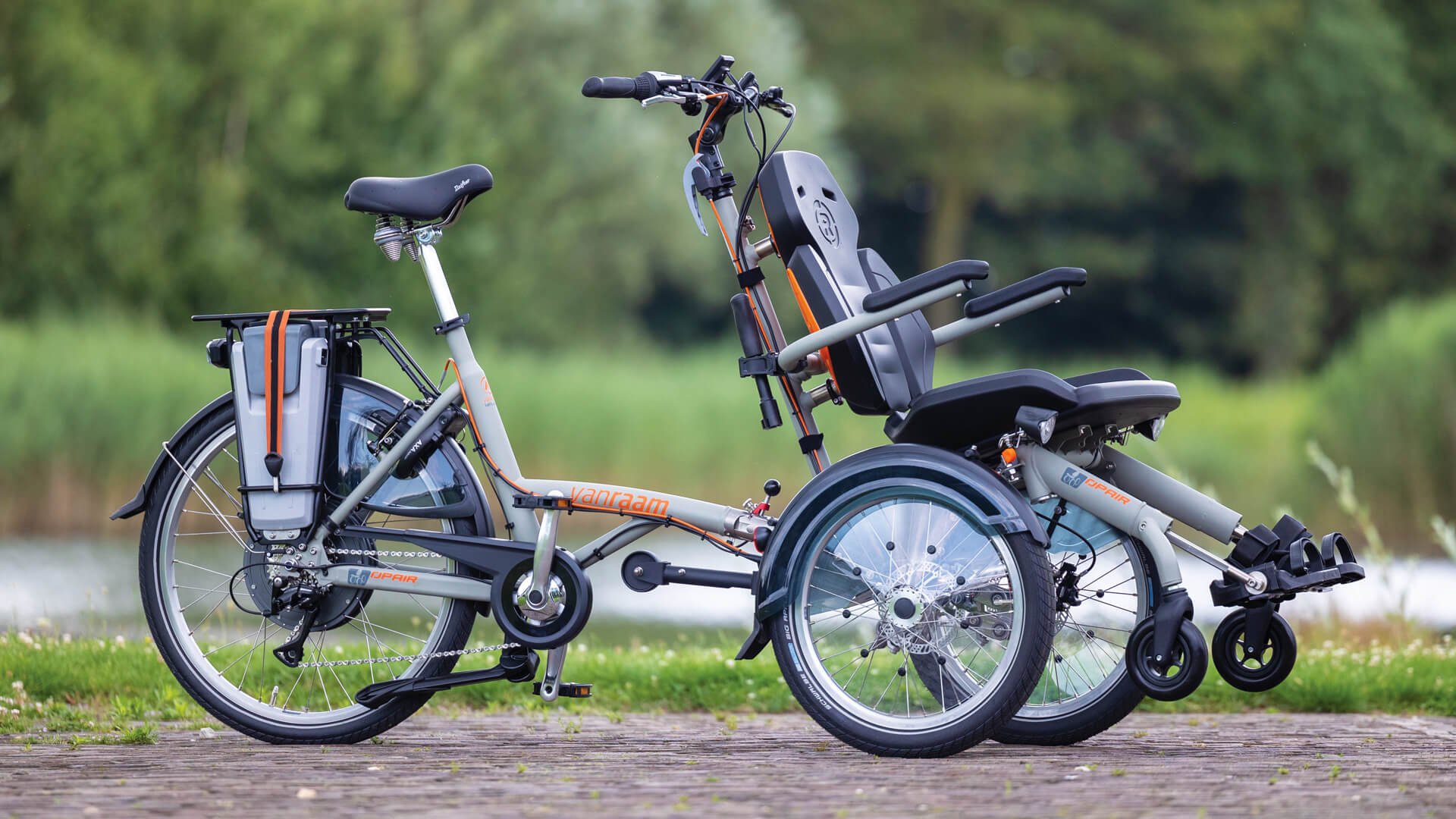 Vélo électrique pour fauteuil roulant OPair