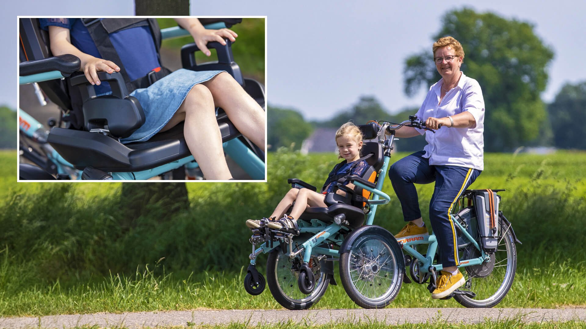 Vélo électrique pour fauteuil roulant OPair