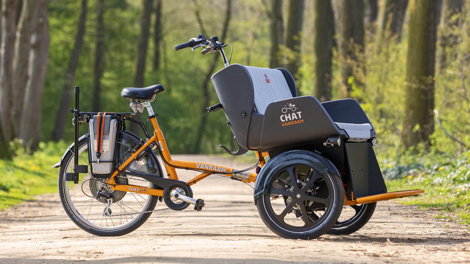 Tandem tricycle cote à cote Van Raam