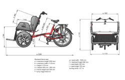 Tandem tricycle cote à cote Van Raam