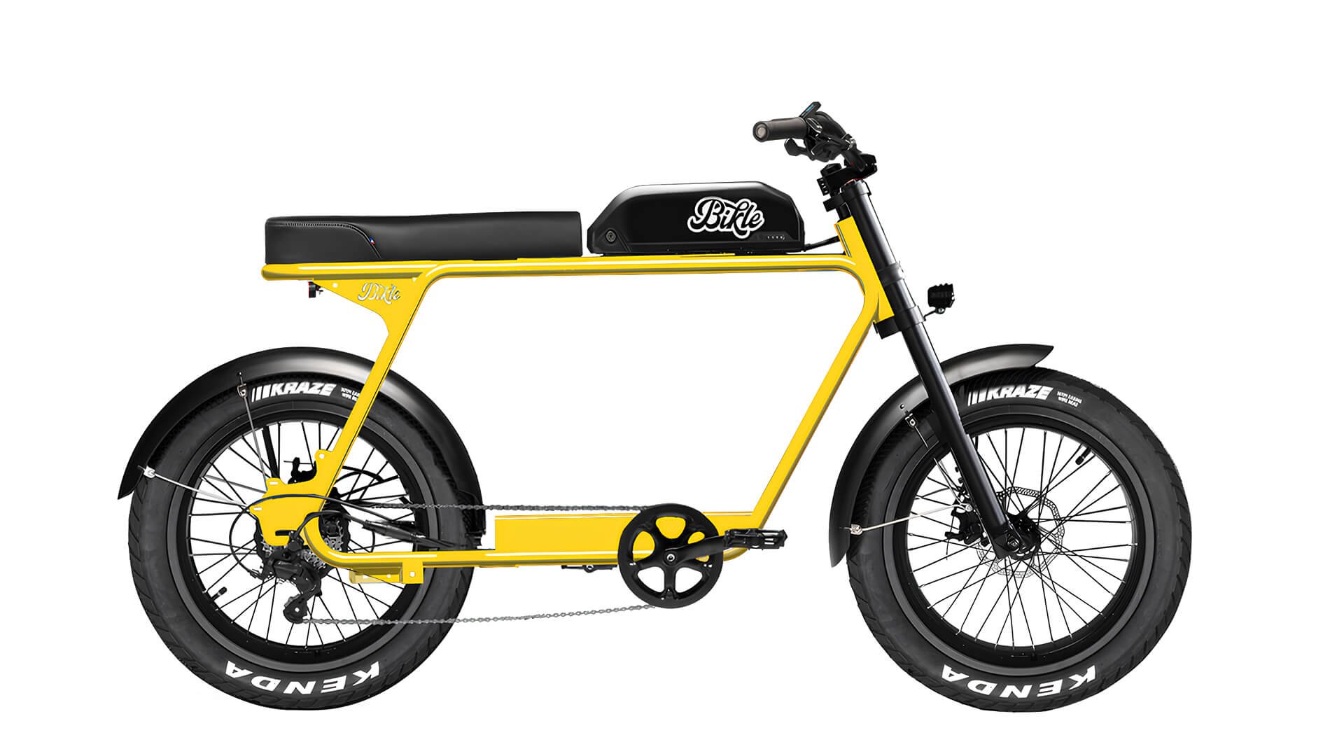 Le Fatbike R+ avec cadre jaune brillant