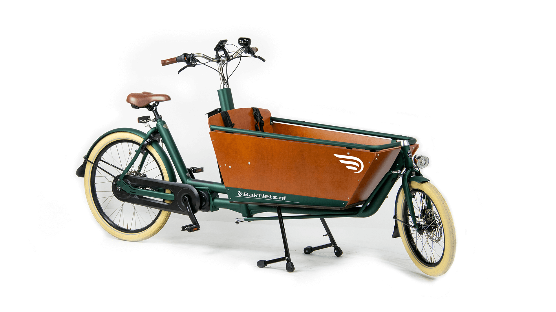 Biporteur électrique Bakfiets Confort - Vert métallique mat