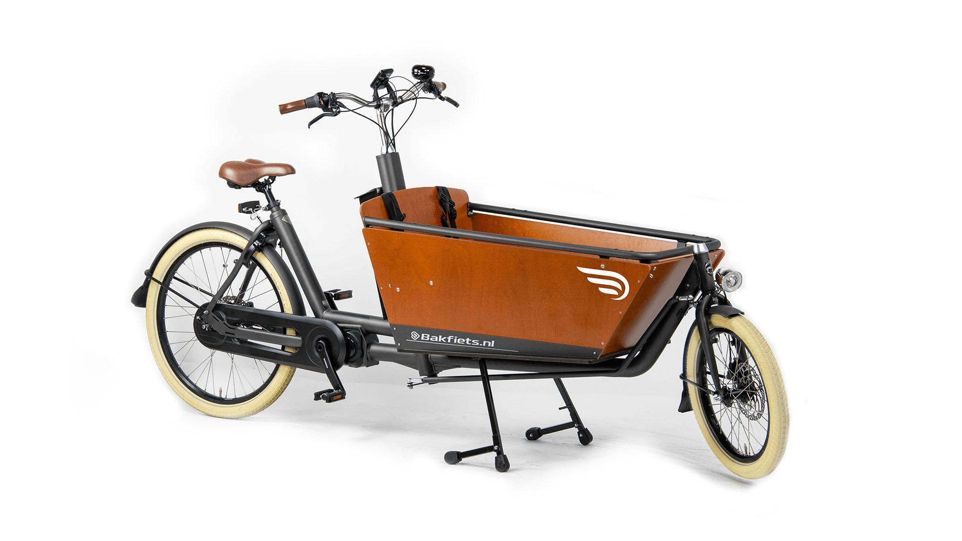 Biporteur électrique Bakfiets Confort STEPS dans sa configuration de base - Gris granit Mat