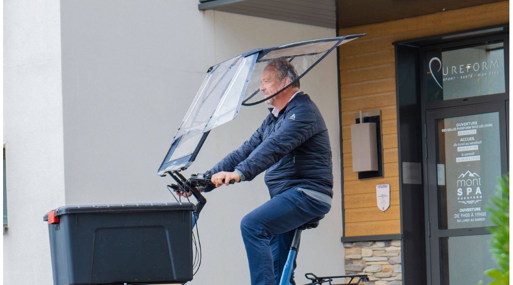 Protection pluie pour le cycliste pour biporteur et triporteur