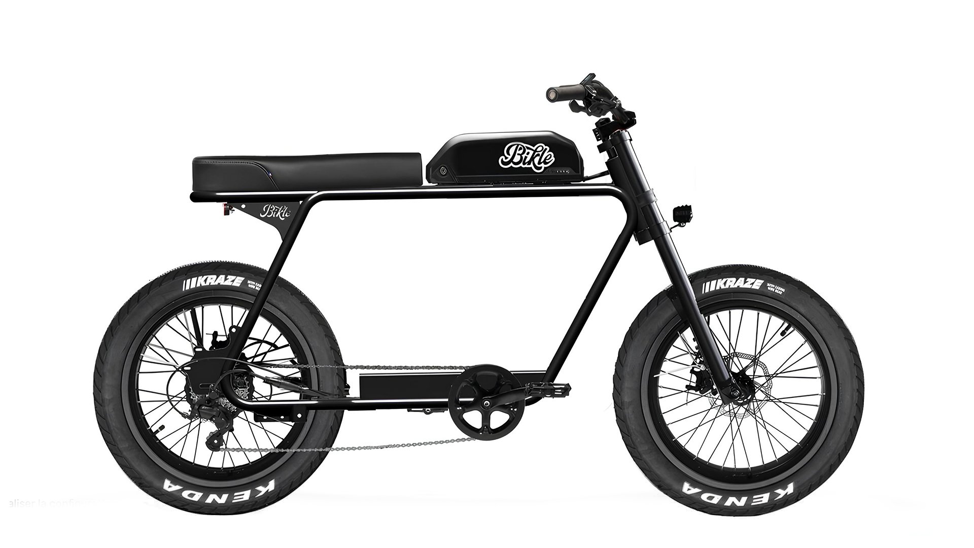 Le Fatbike R dans sa configuration de base avec cadre noir mat sablé