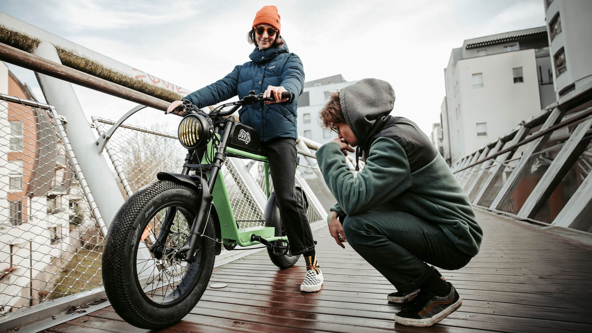 Le Fatbike RS avec cadre vert sauge satiné