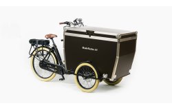 Triporteur Flightcase rouge moteur pédalier shimano steps avec selle B67 Brooks optionnelle