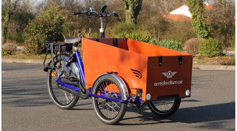 Triporteur électrique Bakfiets E-Cargo Trike Classic Wide