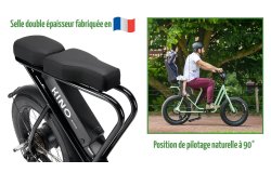 Selle double épaisseur made in France et position de piltage naturelle à 90° qui réduit les douleurs au dos 