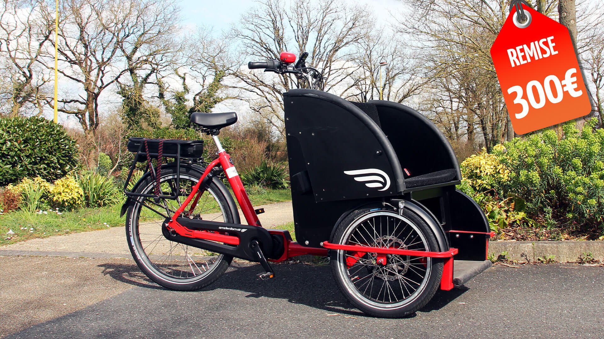 Rickshaw Personnalisé - Cadre Rouge