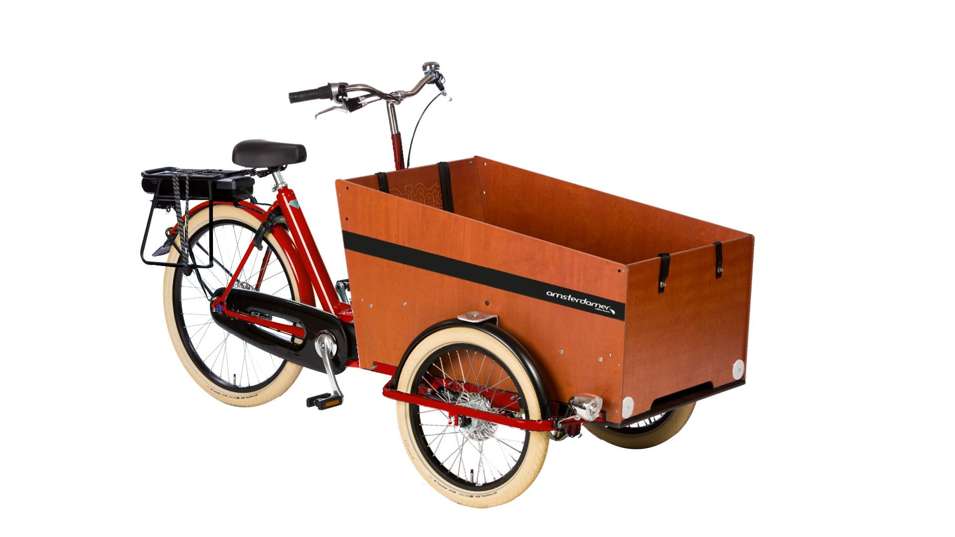 Configurateur Triporteur Bakfiets.nl moteur pédalier, sur coussins d'air