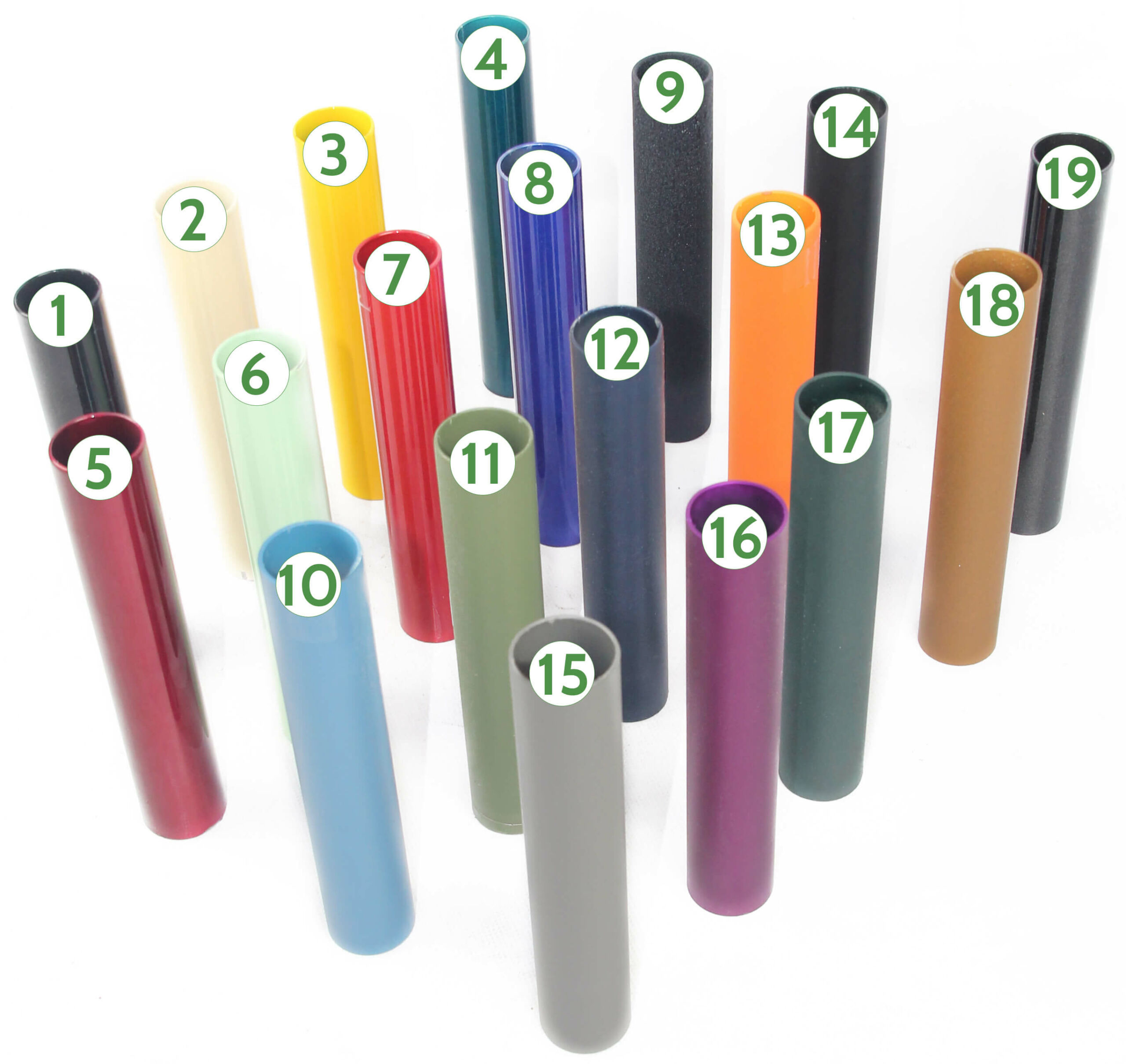 Différentes couleurs de cadre proposées par Azor (19 coloris)